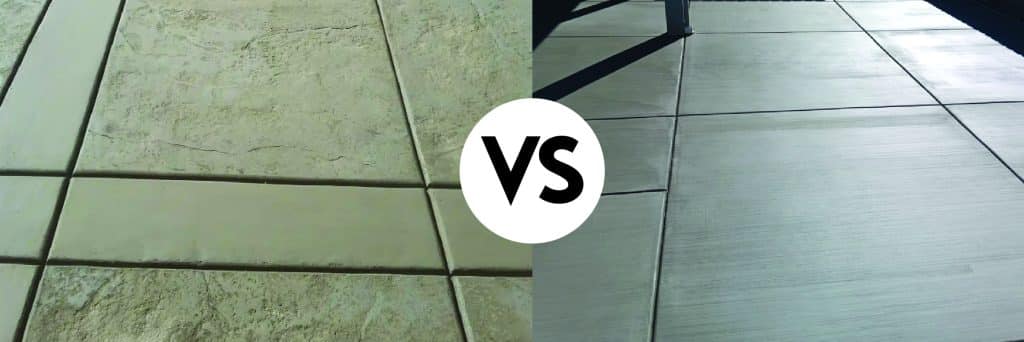 Stamped vs Brushed Concrete: Budget, Care, Safety & Appeal